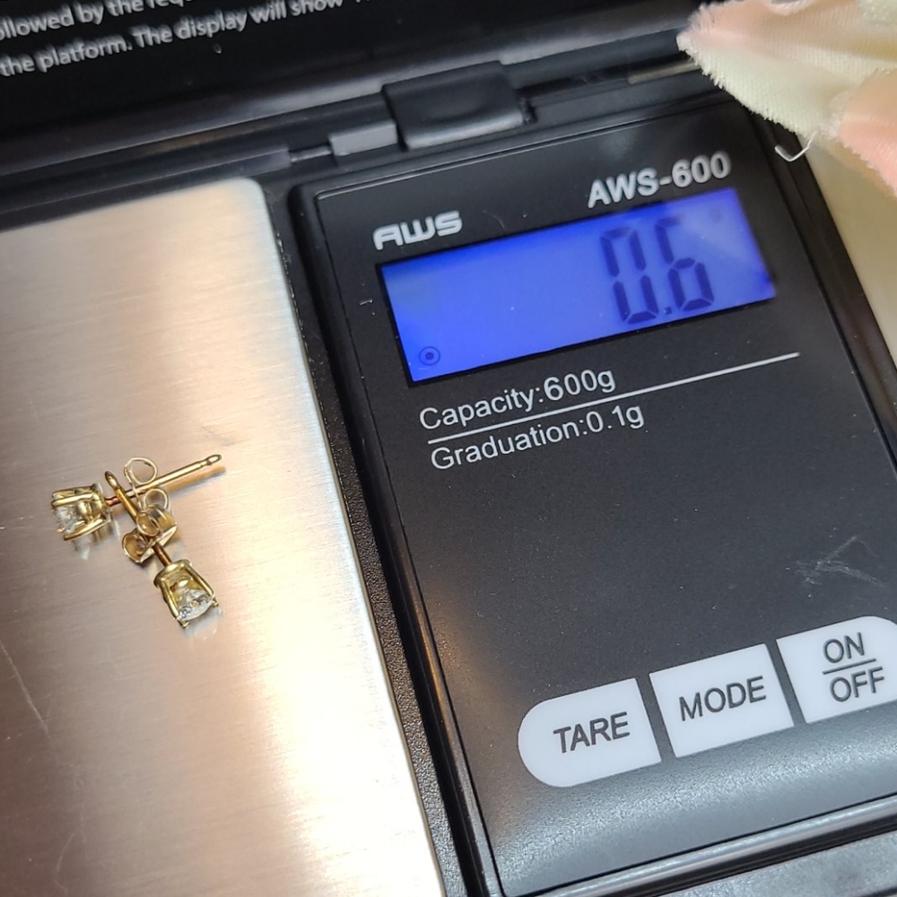IGI CERTIFIED 18KT YELLOW GOLD .30TDW STUD EARRINGS - Picture 11 of 11